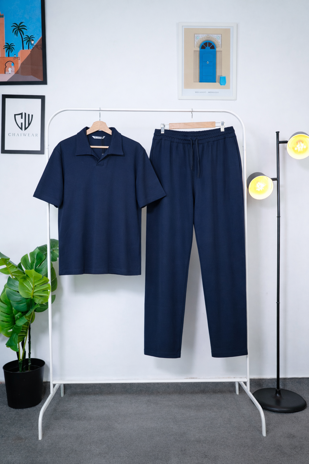 Pantalon et Polo Simple en coton lourd 320 GSM