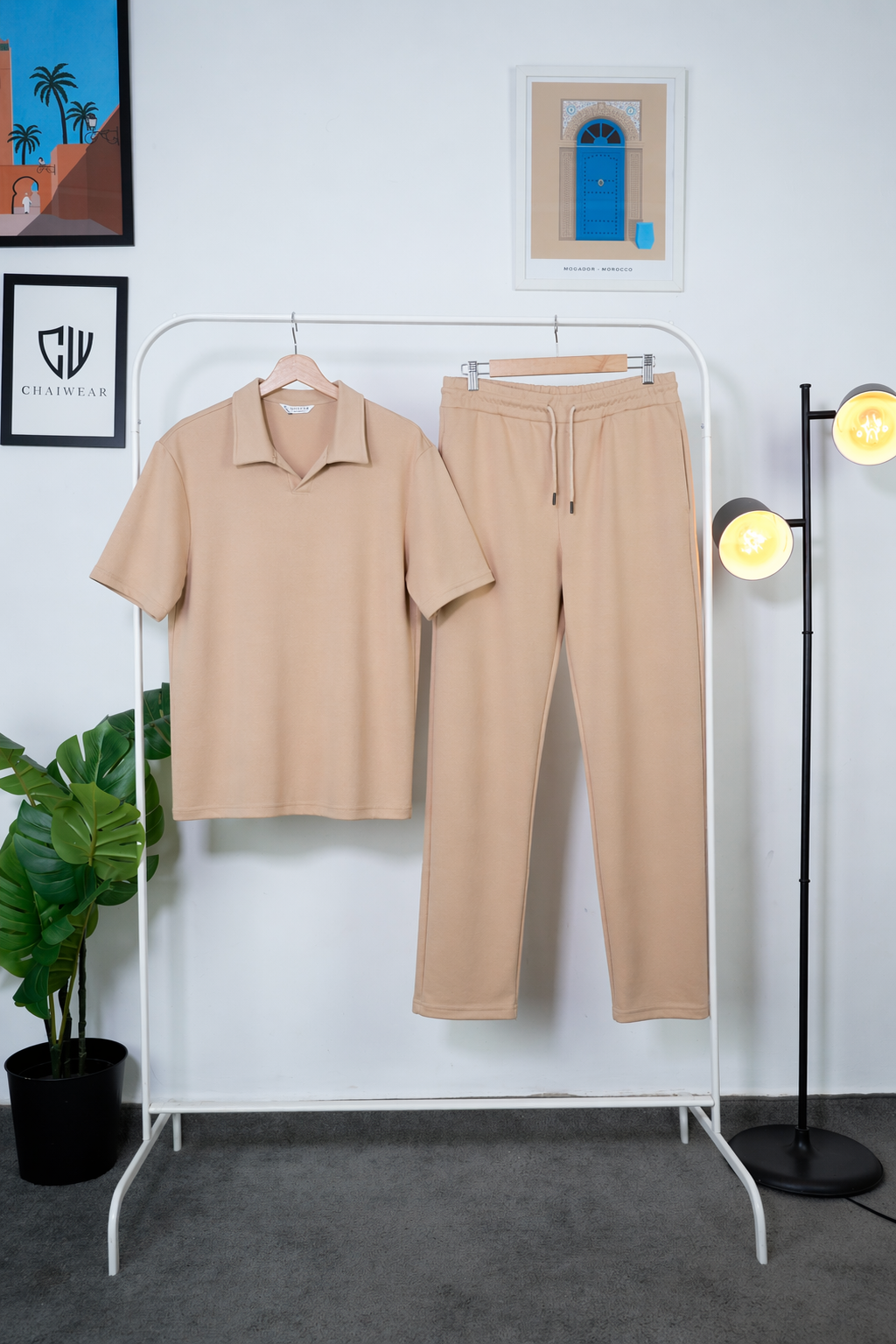 Pantalon et Polo Simple en coton lourd 320 GSM