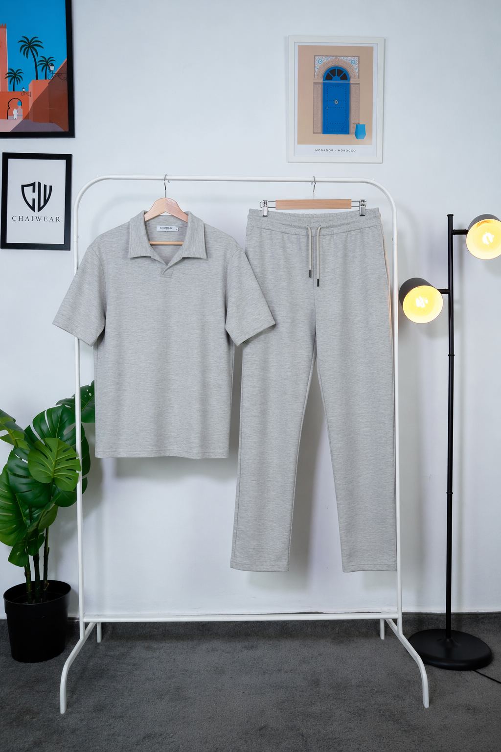 Pantalon et Polo Simple en coton lourd 320 GSM