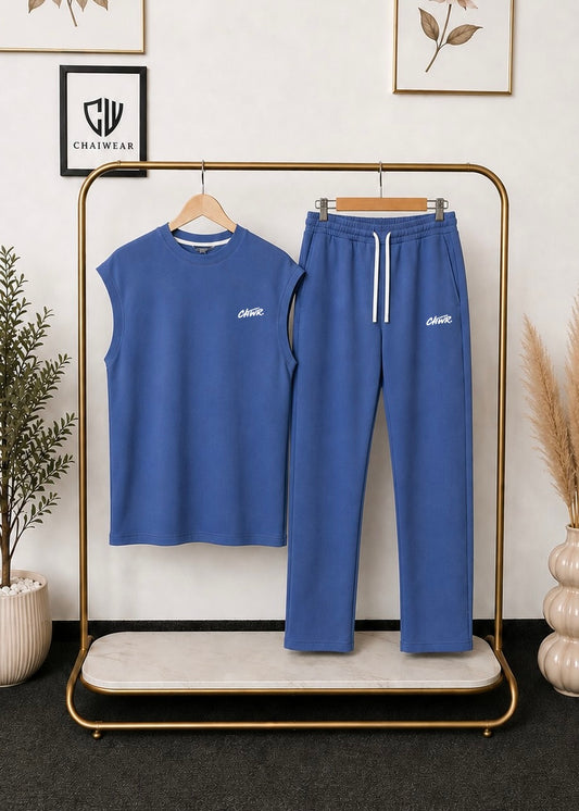 Pantalon et Débardeur Oversize en coton lourd 320 GSM Motif CHWR