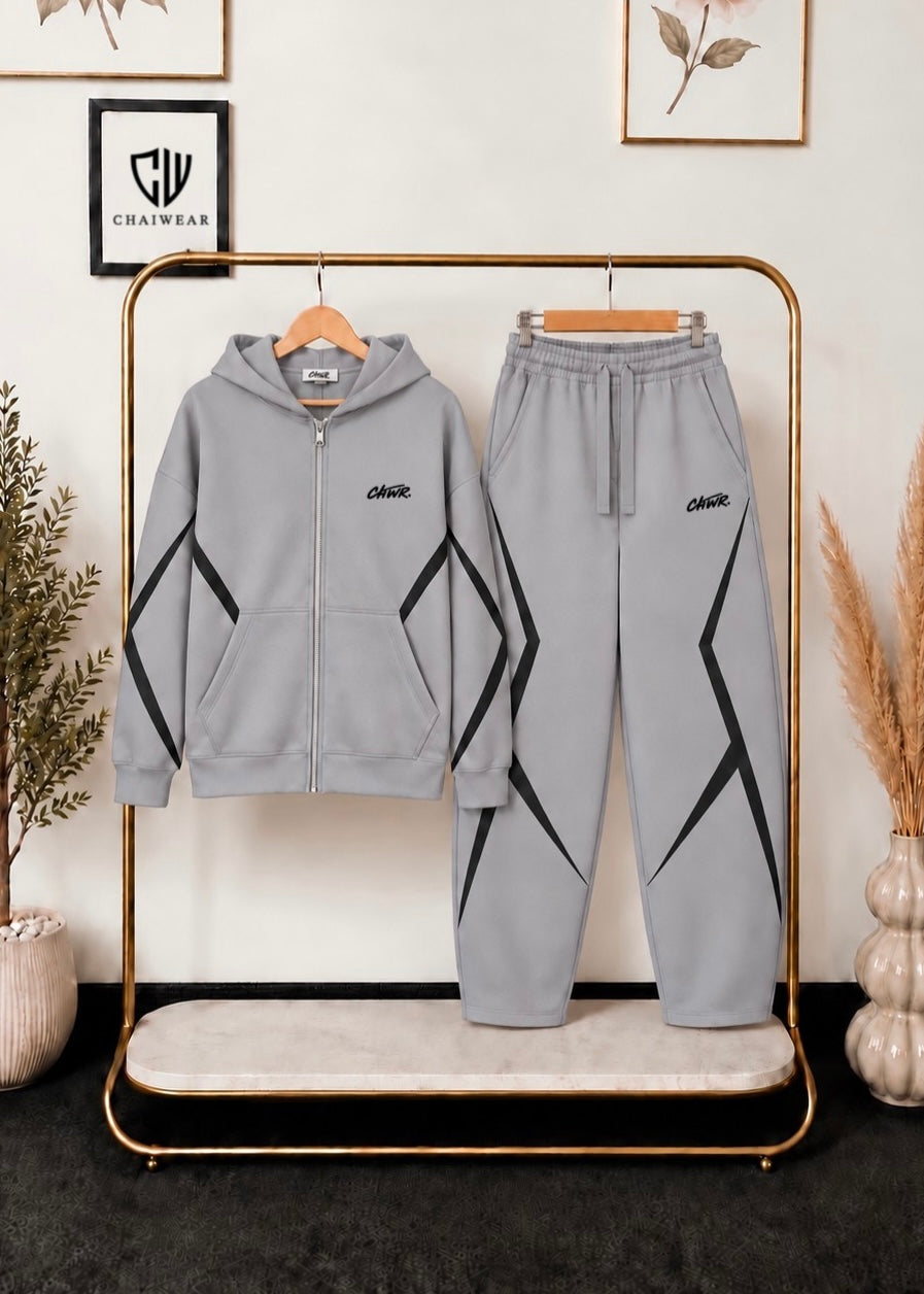 Pantalon balloon et Sweat à capuche oversize en coton lourd 320 GSM Motif CHWR Strike set