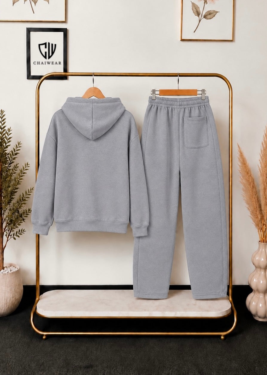 Pantalon balloon et Sweat à capuche oversize en coton lourd 320 GSM Motif CHWR Strike set