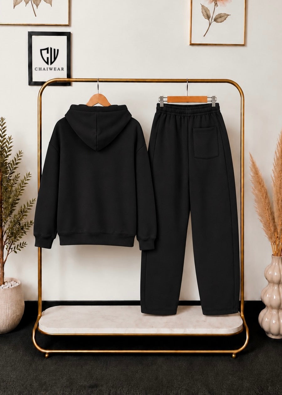 Pantalon balloon et Sweat à capuche oversize en coton lourd 320 GSM Motif CHWR Strike set
