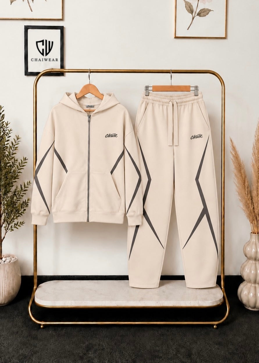 Pantalon balloon et Sweat à capuche oversize en coton lourd 320 GSM Motif CHWR Strike set