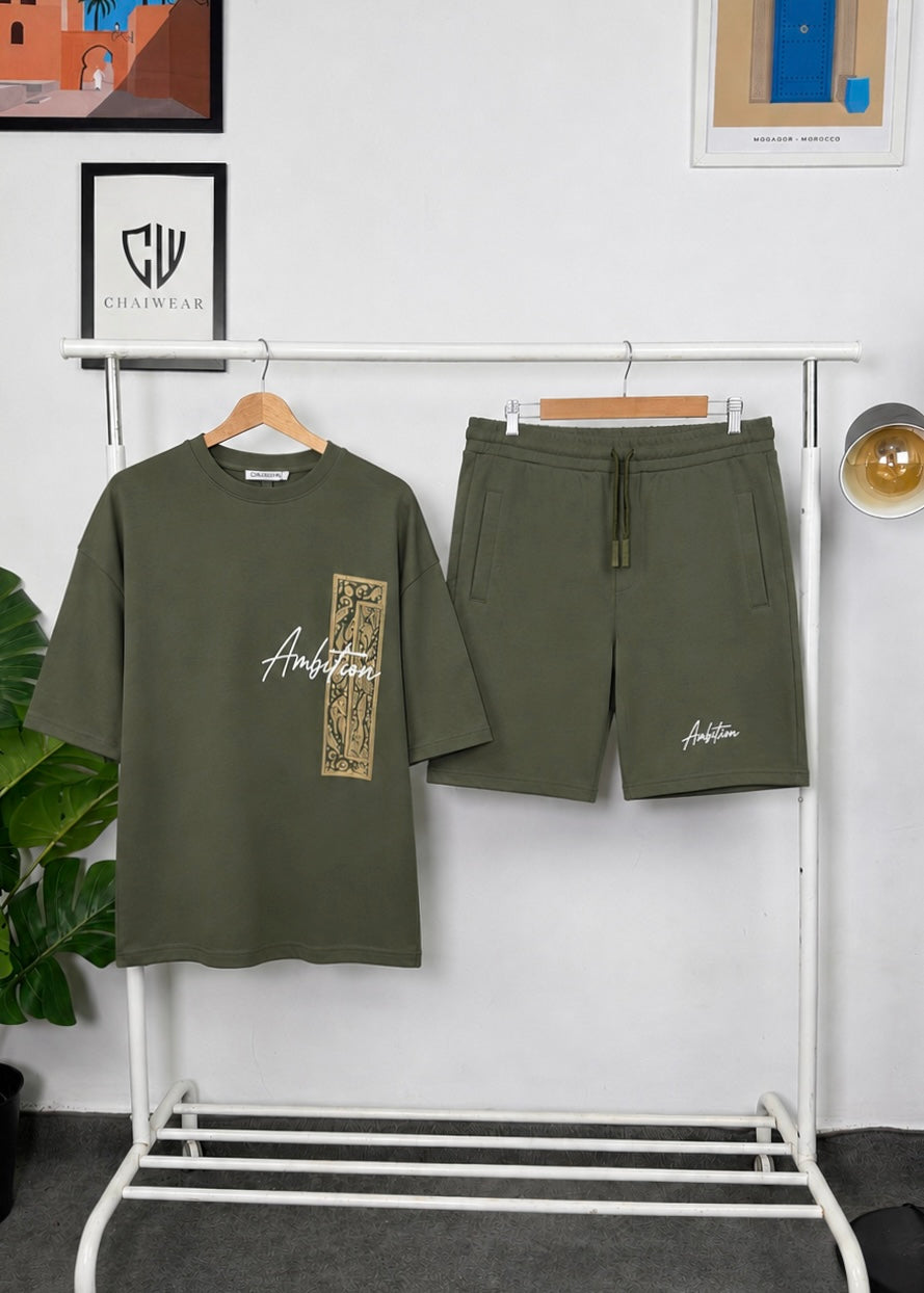 Short et T-shirt ambition en coton lourd 320 GSM