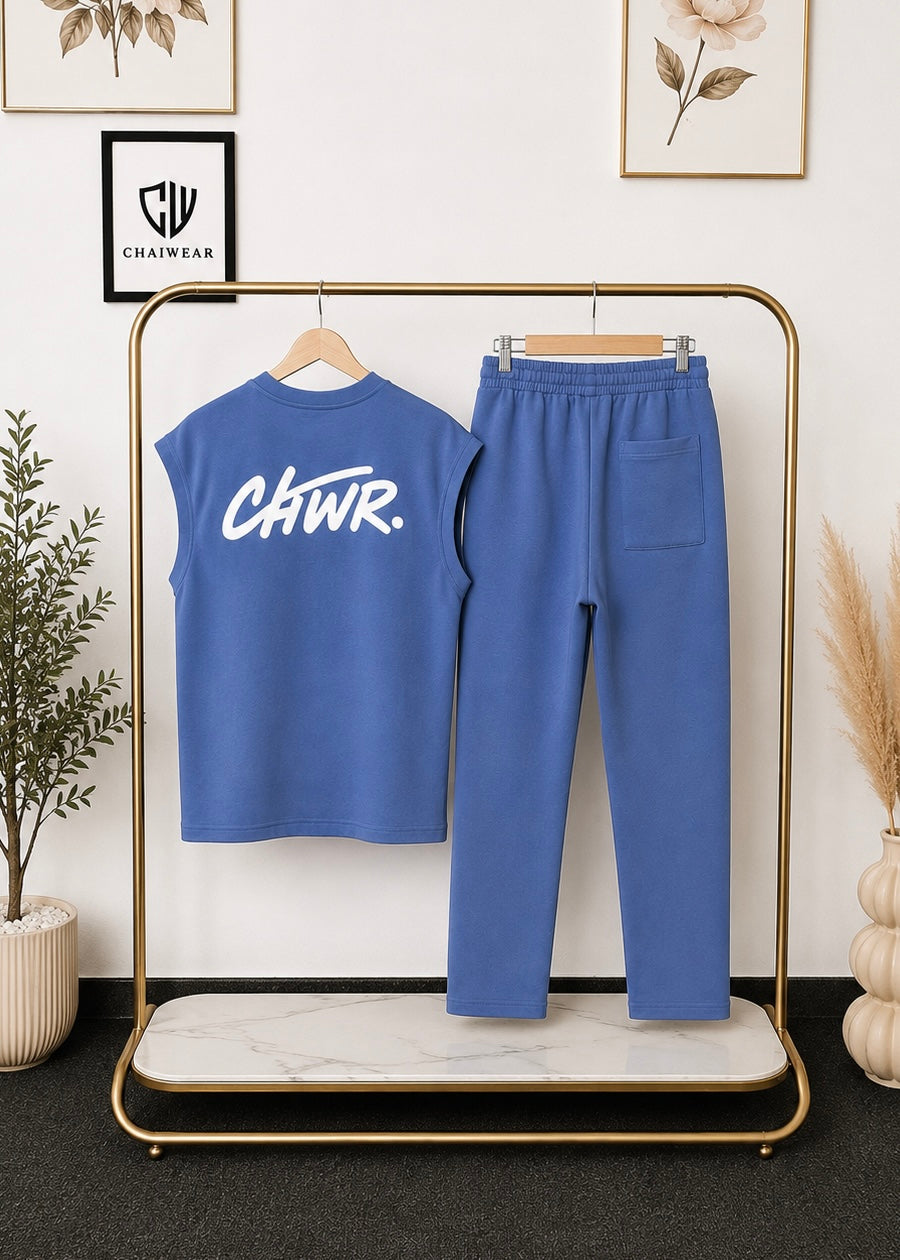 Pantalon et Débardeur Oversize en coton lourd 320 GSM Motif CHWR