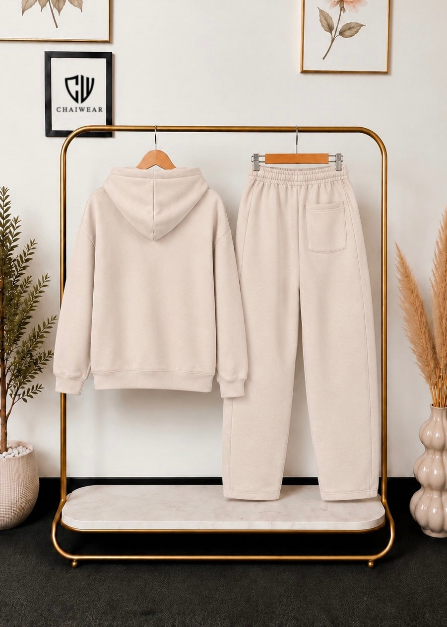 Pantalon balloon et Sweat à capuche oversize en coton lourd 320 GSM Motif CHWR Strike set