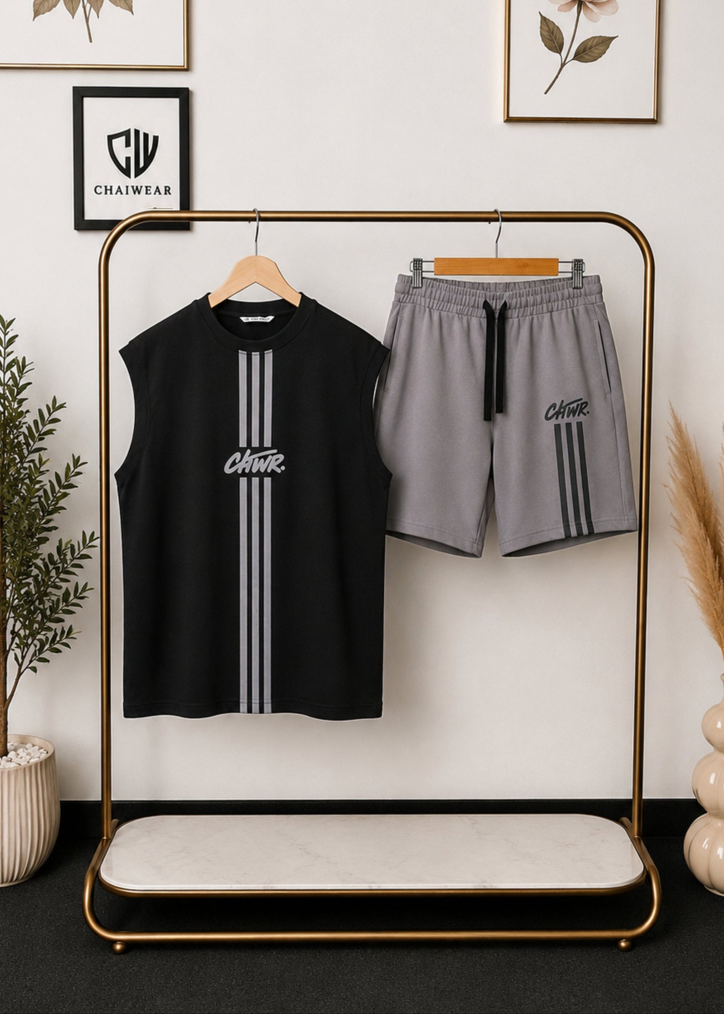Short et Débardeur CHWR Edition limitée en coton lourd 320 GSM